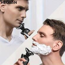 Afeitadora eléctrica para hombres, afeitadora eléctrica rotativa recargable seca/húmeda 3D, máquina de afeitar, regalo del Día del Padre para papá, esposo, novio, capacidad de batería 600 mAh