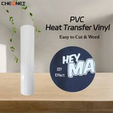 12Inch*4ft Roll HTV Iron On Vinyl HTV Heat Transfer Vinyl For T-Shirt HTV Vinyl Rolls For All Cutter Machine Easy To Cut & For Heat Vinyl Design - White - View 15