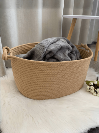 A Super Solid Color Thick And Foldable Large Laundry Basket, Blanket Basket, Hand-Woven Basket With Auspicious Buckle Handles, Used For Storing Clothes, Blankets, Quilts, Throw Pillows, Toys, Miscellaneous Items, Shoes. Suitable For Bedrooms, Laundry Rooms, Corridors, Laundry Basket,Washing Basket,Hamper,Laundry Basket