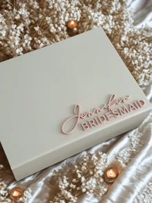 Coffret cadeau de mariage de luxe personnalisable, coffret souvenir personnalisé, cadeaux de réception de mariage, boîte personnalisée, cadeaux de demoiselle d'honneur, cadeaux de mariée, seras-tu ma demoiselle d'honneur ?