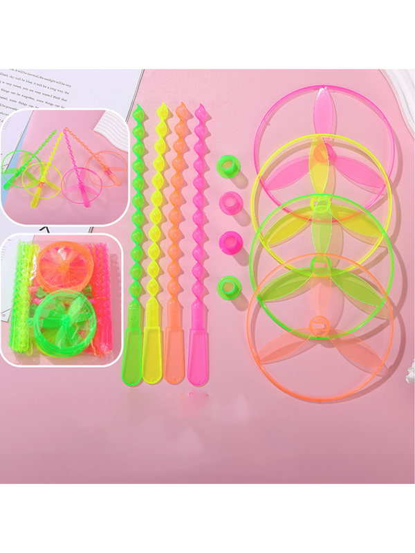 20pcs Fairy Flying Disc Bamboo Dragonfly Spinning Toys
