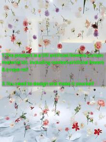 21 件/套多色吊花 DIY 花帘材料包（自行设计并完成），人造花悬挂室内装饰（含 50 米透明线），春夏彩色花朵仿真花悬挂室内装饰，适用于 DIY 婚礼淋浴礼物春季派对装饰、婚房装饰、节日派对装饰、室内外装饰