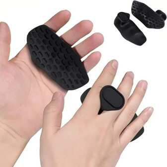 2 Pieces Set Of Anti Slip Fitness Grip Pads - Silicone Anti Slip Palm Rest, Ergonomically Designed For Comfortable Grip, Suitable For Various Exercises Such As Hard Pull, Barbell, Dumbbell, Weightlifting, Etc. The Perfect Choice For Christmas Gifts