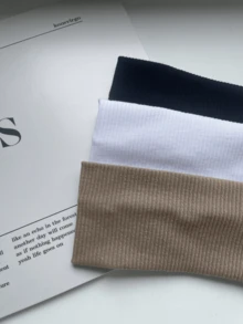 3/4/5条装街头风弹力针织发带，适合日常瑜伽和户外运动，秋冬季发带发饰，女士假日装扮优雅围巾，柔软头巾