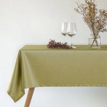 Nappe de table au look lin imperméable et anti-taches, lavable. Couverture de table à manger/de café rectangulaire, enduite de TPU, anti-salissures et anti-poussière, pour la décoration de la maison, du restaurant et des fêtes