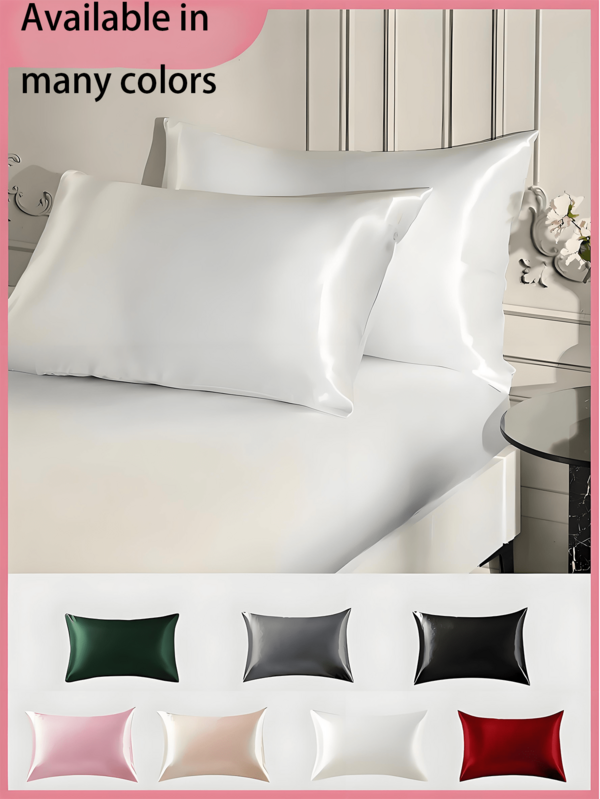 Available In Many Colors Solid Color Pillowcase, Imitation Silk Pillow Case For Hair And Skin, Luxurious And Silky Smooth, Ultra Soft And Breathable, Machine Washable, Soft Pillow Cover With Envelope Closure For Bedroom, Bedding Supplies Gift For Women Man, Luxury Bed Pillow Cover, Ultra Soft Hotel Pillow Protector, Good Gifts For Mum Dad Friend Andtravel Sleep, Wedding Gift, No Filler, Black, White, Gray, Khaki Home Decor Bedroom Decor Room Decor Aesthetic Room Decoration Stuff Living Room Decor Cushion Covers Cushion Pillow Cases