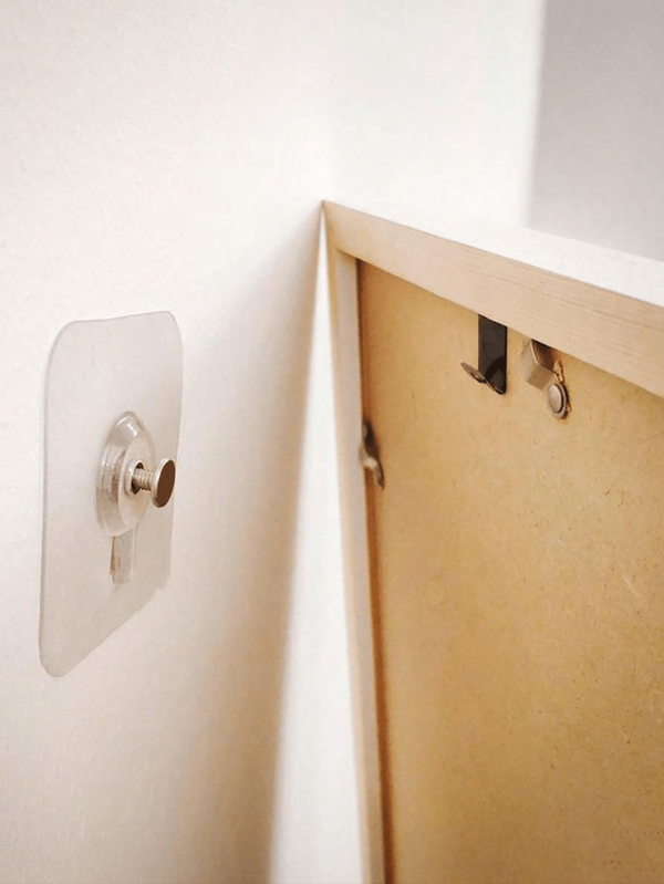 10pcs Damage Free Picture Frame Nails, No Drilling Needed Hanging Hooks, High-Strength Invisible Screw Wall Hanging Clips For Pictures, Clocks, Vases