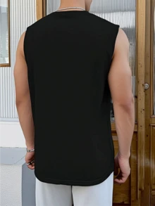 Men's Graphic Summer Lowrider Classic Car Print Tank Top Sleeveless Vest Muscle Shirt For Gym Workout And Beach Wear - Black - View 3