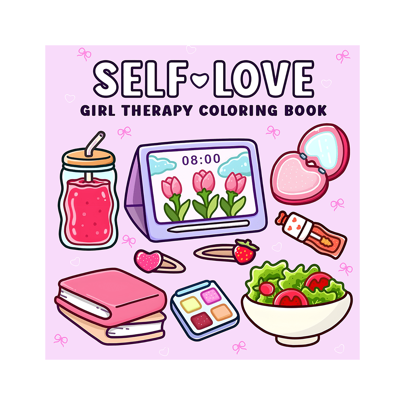 Self Love Me: Therapeutic Coloring Book For Girls, Inspire Yourself, Love Yourself, And Relax With This Engaging Pattern Design, Perfect For Christmas And Halloween Gifts, Bold And Easy To Color, Art Therapy Coloring Book That Inspires DIY Creativity, Back To School, School Supplies