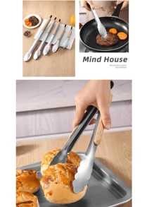 1 szt. uchwyt na żywność ze stali nierdzewnej w stylu koreańskim do grilla. Uchwyt na steki z dębowym uchwytem i wydłużoną konstrukcją. Uchwyt na żywność do grilla. Nadaje się do deserów, owoców, przekąsek, ciast, chleba, steków, podwieczorku, świąt Bożego Narodzenia, Halloween, Dnia Ojca, Święta Dziękczynienia, wesel, urodzin, przyjęć i spotkań towarzyskich. Nadaje się do użytku rodzinnego, na zewnątrz, w kuchniach, salonach, łazienkach, hotelach, kuchniach, domach i do przyborów kuchennych.