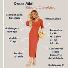 Detrix Women's Long Sleeve Ribbed Midi Dress Elegant Simple Knit Fabric Split Knit Dress Ribbed Midi Dress Sheath Long Sleeve Fall Winter Fitted Bodycon With Side Slit Wedding Evening Holiday Office Daily Birthday Party Night Work Formal & Evening Photoshoot Elegant & Casual Travel Stage & Concert Brunch Country Music Concert Airport Wear Fall Winter - 摩卡棕 - 查看 5