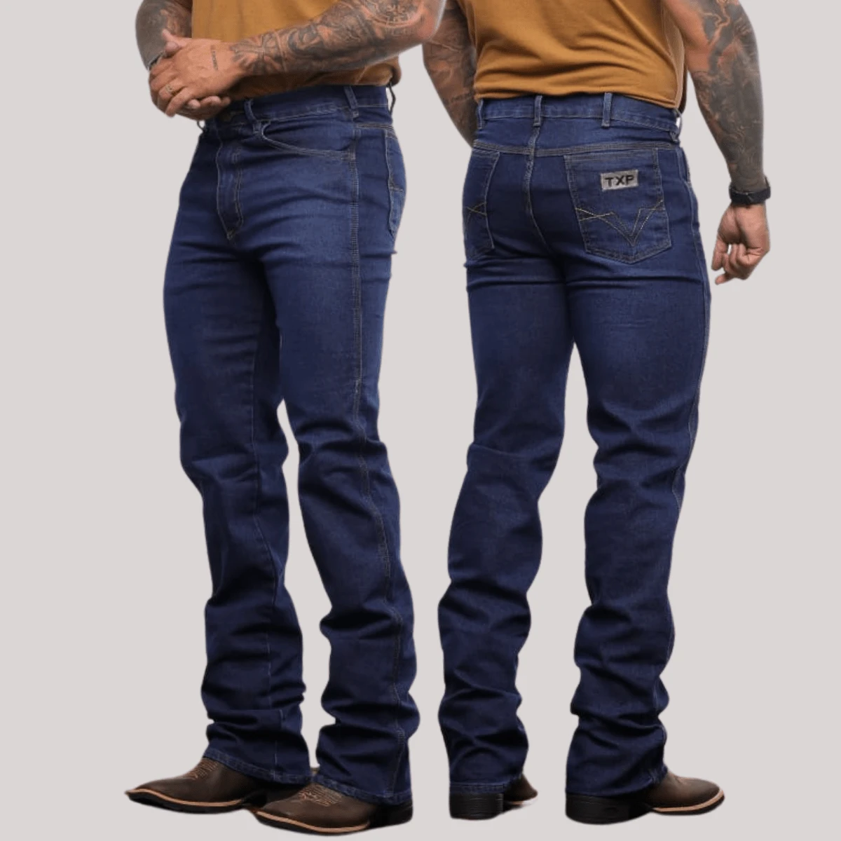 Men's Traditional Country Jeans Reinforced Premium Fabric With Elastane All Zipper Pocket Button - Traditional Country Medium - View 1