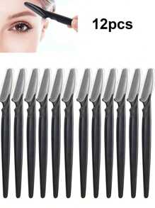 12pcs Eyebrow Razors Eyebrow Razors Shaper Trimmer Shaver Facial Hair Remover Exfoliating Dermaplaning Tool With Precision Cover Cosmetic Exfoliating Makeup For Women And Men/Personal Care & Cleansing Tools/Women's Hair Trimmers & Epilators/Pink/Wedding/Holiday Essentials/Bathroom Accessories/Fathers Dad Gift/Camping/Travel Essentials/Home