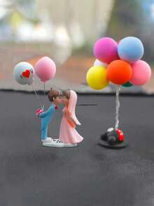 2pcs Cute Couple Doll Decorations For Car Interior, Fit For Dashboard, Air Vent, Display,Car Decoration - Multicolor - View 10