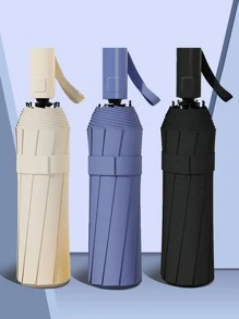 Unisex Automatic Umbrella With 16 Reinforced Ribs, Foldable, Portable, Durable Anti-UV Sunscreen Umbrella For Sunny & Rainy Day