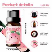 HWLINK Aceite esencial de melocotón de 10ml, aceite de fragancia premium para hacer velas, aromaterapia, difusores, cuidado del hogar y humidificadores, regalo para mujeres, ambientador de coche