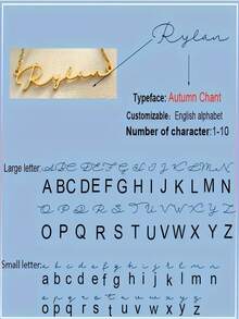 定制不锈钢链项链吊坠 - 个性化珠宝，4 种款式可选（1-4），嘻哈/韩式风格设计，适合日常佩戴和派对，完美的节日礼物，多功能，装饰性强，字母图案，时尚，现代，色彩缤纷，可爱，休闲，可定制，个性化，独特，送给他的理想礼物，送给她的理想礼物，送给儿子的礼物，送给女儿的礼物 - 彩色 - 查看 10