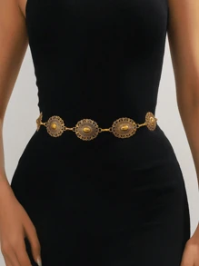 Women's Vintage Metal Chain Waist Chain, Minimalist Multi-Functional
