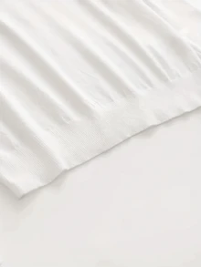 GRDR 男士经典 Polo 领针织短袖毛衣，适合夏季休闲穿着 - 白色 - 查看 5