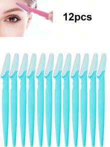 12pcs Eyebrow Razors Eyebrow Razors Shaper Trimmer Shaver Facial Hair Remover Exfoliating Dermaplaning Tool With Precision Cover Cosmetic Exfoliating Makeup For Women And Men/Personal Care & Cleansing Tools/Women's Hair Trimmers & Epilators/Pink/Wedding/Holiday Essentials/Bathroom Accessories/Fathers Dad Gift/Camping/Travel Essentials/Home