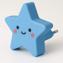 Mini Abajur De Tomada Luz Noturna Estrela Menino Menina Quarto Sala Luminária Led Bivolt