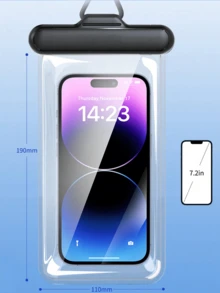 1 Stück Rocoren transparente wasserdichte Handytasche mit Touch-Screen für Schwimmen - Schwarz - Übersicht 7