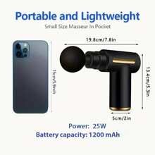 Fascia Gun - Asiento muscular - Instrumento eléctrico manual profesional de grado fisioterapéutico multifuncional mini, martillo para hombro y cuello, cervical, cintura, percusión corporal eléctrica