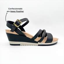 Modare Ultracomfort Women's Wedge Sandal Everyday Casual Rhinestone Strap Detail - Black - View 4