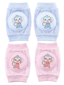 2 件婴儿爬行和行走虎纹护膝，适合幼儿的薄型护膝，婴幼儿防滑护膝，轻便夏季护肘 - 粉色 - 查看 11