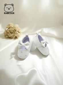 RABEISIR 婴儿学步鞋，刺绣爱心装饰，蝴蝶结玛丽珍鞋，适合公主，多色，休闲和派对，所有季节