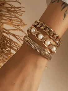 Yanxyad Goldarmbänder Set, mehrlagige Manschetten-Wickel -Ketten Armbänder für Frauen, vergoldete mehrlagige stapelbare Manschetten-Wickel -Ketten Tennis Armband offene einstellbare Armreif Schmuckset für Frauengeschenke