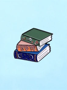 Punk Books With Star Moon Fire Flowers Enamel Pin Fashion Decorative Brooches Ornaments Lapel Bag Badges Jewelry Gifts 2025 New Style Backpack For School