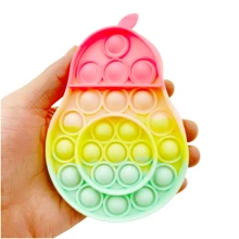 2/3/6 Pcs Pop Fidget Toys Set, Silicone Rainbow Popper Fidget Set, Birthday Gifts, Easter Basket Stuffers, Christmas Gifts,Autism Learning French Popits Push Pop Bubble Popping Sensory Toy For Kids