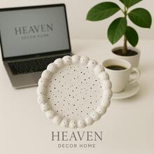 Bandeja Decorativa Minimalista  para casa no geral, quarto, sala, cozinha, suporte para joias 100% artesanal de gesso e cimento resistence - Pintadinho - Visão 1
