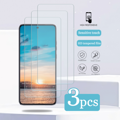 3pcs Set For MOTO Series Phones, High-Definition Tempered Glass Screen Protector, Anti-Fall, Anti-Explosion, Full Screen Coverage, Anti-Fingerprint, M