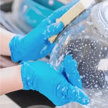 1 Box Disposable Nitrile Gloves, Blue Color, Durable Household Cleaning Gloves For Kitchen, Bathroom, Cleaning, Food Handling, Tattoo, Beauty, Hair Dye, Pets, Salon, Cleaning Supplies, Home Tools