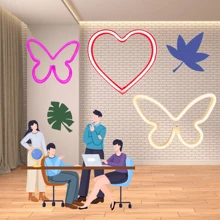 1 pièce Enseigne au néon tête de vache rose 11x10x0,7 po environ 28x25,5x1,8 cm Lumière décorative à LED, alimentée par batterie ou USB (flamme, nuage, éclair, pont arc-en-ciel) Lumière néon pour bureau ou décoration murale, toile de fond pour diffusion en direct d'influenceur, convient pour la chambre, la maison, les fêtes, les anniversaires, les demandes en mariage, la Saint-Valentin, la Fête des mères, la décoration de Noël