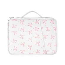 Funda para tableta con estampado de lazo / Funda de transporte para iPad, Kindle, compatible con Samsung Galaxy y tabletas Android, impermeable con asa y bolsillo frontal, de piel sintética