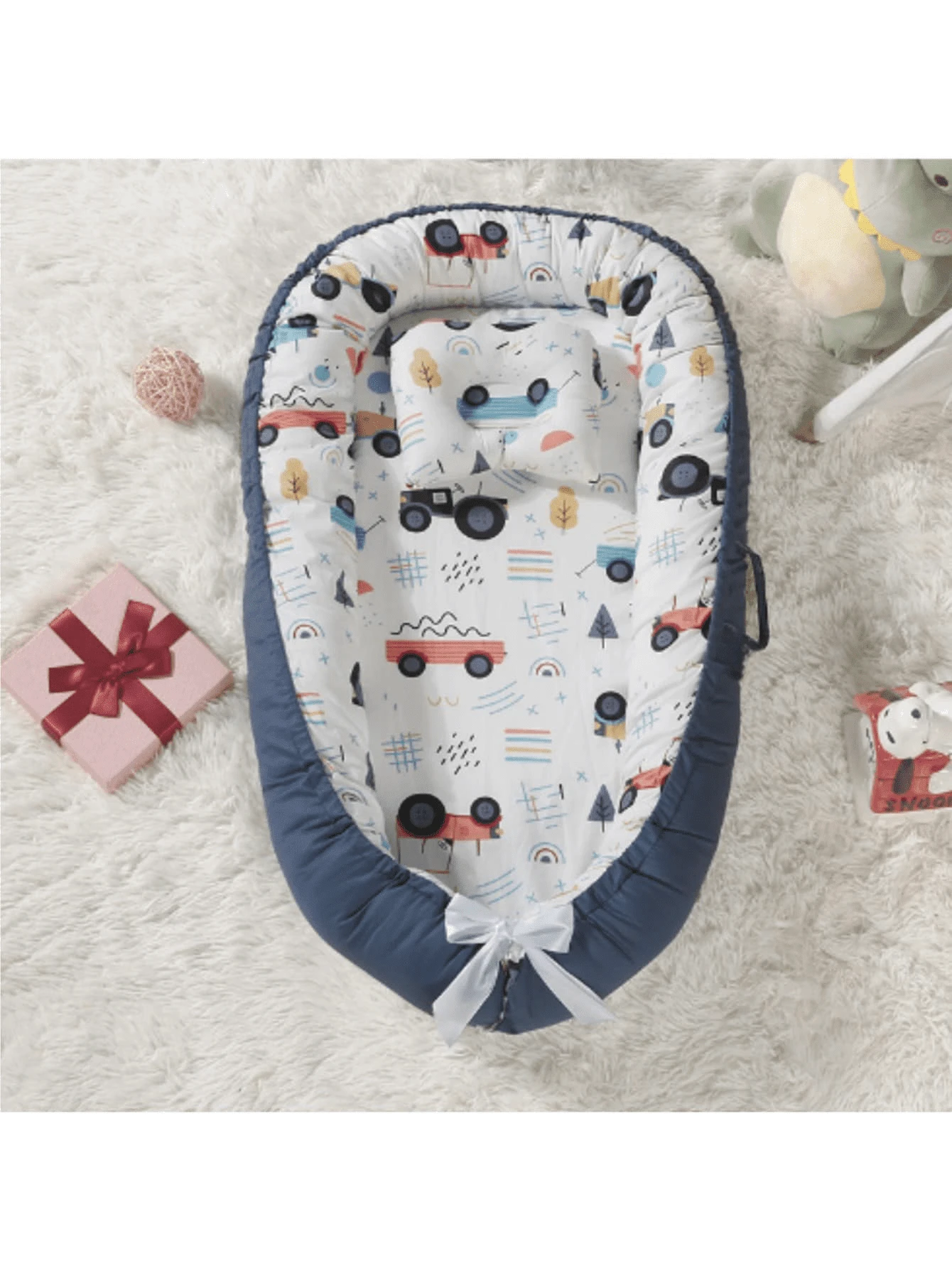 1 件可折叠、可清洗、便携式婴儿压缩安全窝、仿生婴儿旅行床婴儿床