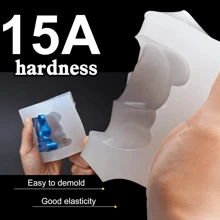 Translucent Shore 15A Silicone Kit 946ml|Semi-Rigid Mold Rubber For Resin Art & Precision Prototyping|Bubble-Free Clarity, 50Min Demold|Color-Stable Casting, 1:1 Mix