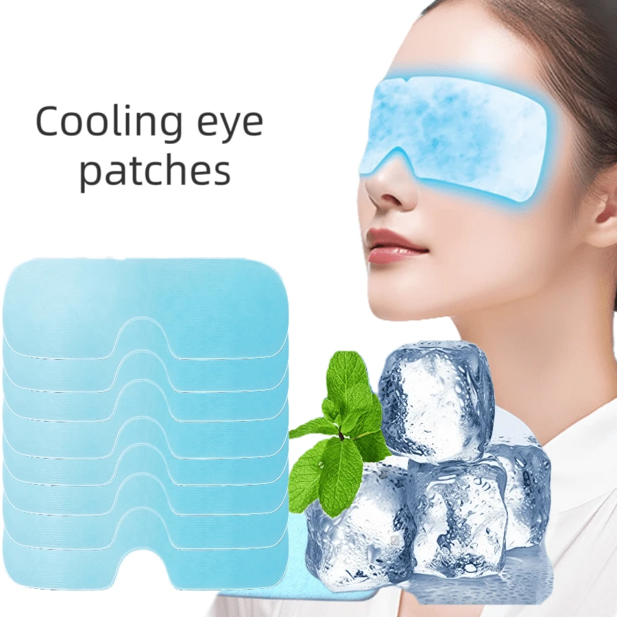 1 Pack Cooling Eye Mask, Gel Eye Mask For Summer Cooling, Suitable For Daily Home Use, Indispensable For Travel, Office, And Trips, Unisex, Relaxes Eyes In Busy Days, Gentle And Non-Irritating, Odorless, For Eye Care, Relieves Eye Fatigue, Improves Sleep, Suitable For Outdoor Travel (Better Effect After Refrigeration), Cooling Eye Mask, Eye Care, Ice Patch, Ice Pads, Cool, Cooling,School,Back To School,Travel,Travel Essentials,Home Essentials,Eye Mask,Sleep Mask - White - View 1