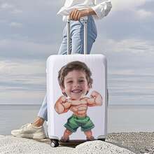 Custom 18-32" Elastic Luggage Cover, Personalized Profile Picture Photo Print, Dustproof Scratch-Resistant Travel Protector An Ideal Choice For Travel - Multicolor - View 4