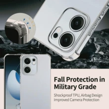 1 件 OPPO 透明防震保护壳，适用于 OPPO、Nothing 和 OnePlus 系列，手机壳，手机保护膜，手机壳，手机保护套，防震手机壳，透明手机壳，简约手机壳，纯色手机壳，透明手机壳，TPU 防震手机壳（军用级减震），超薄手机壳防水防摔防刮