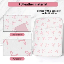 Funda para tableta con estampado de lazo / Funda de transporte para iPad, Kindle, compatible con Samsung Galaxy y tabletas Android, impermeable con asa y bolsillo frontal, de piel sintética