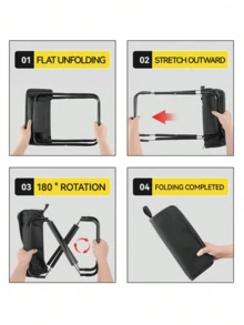 Outdoor Folding Chair, Portable Stool Suitable For Camping, Travel, Vacation And Fishing, With Adjustable Zipper Small Stool