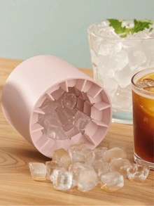 3D Easy Release Silicone Ice Cube Tray With Lid, Multi-Layer Design For Cocktails, Fruits And Beverages, Reusable For Home, Bar, Club And Outdoor Use In Summer - Kitchen Companion - Pink - View 5