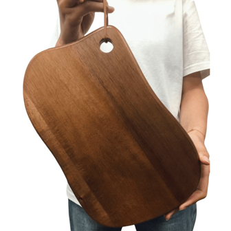 Acacus Wood Creative Slicing Board, Outdoor Kitchenware, Multi-Functional Wooden Cheese Tray, Suitable For Cheese, Meat, Bread, Desserts, Dinner Plates, Cheese Boards, Fruit Plates, Steak Plates And Storage Plates, Is An Ideal Choice And Gift For Kitchen And Restaurant Service Trays