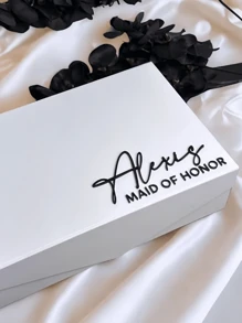 Coffret cadeau de mariage de luxe personnalisable, coffret souvenir personnalisé, cadeaux de réception de mariage, boîte personnalisée, cadeaux de demoiselle d'honneur, cadeaux de mariée, seras-tu ma demoiselle d'honneur ?