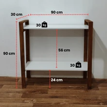 Estante Aparador Cantinho do Café Elegante Multiuso com Prateleiras de Madeira MDF