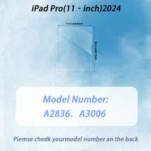 2片装高清钢化玻璃屏幕保护膜，兼容iPad/iPad Air/iPad Pro/iPad Mini/1/2/3/4/5/6/7/8/9/10/11/第四代/8.3英寸/9.7英寸/10.2英寸/10.5英寸/10.9英寸/11英寸/12.9英寸/13英寸/2018/2025/2022/iPad Air 2024/iPad Pro 2024/M2/M3/M4，iPad系列必备透明屏幕保护膜 - 無色 - 查看 19